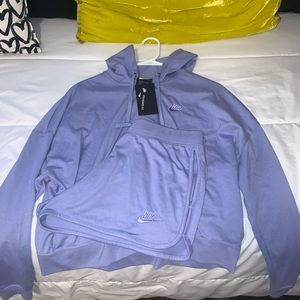 Nike shorts and zip-up set